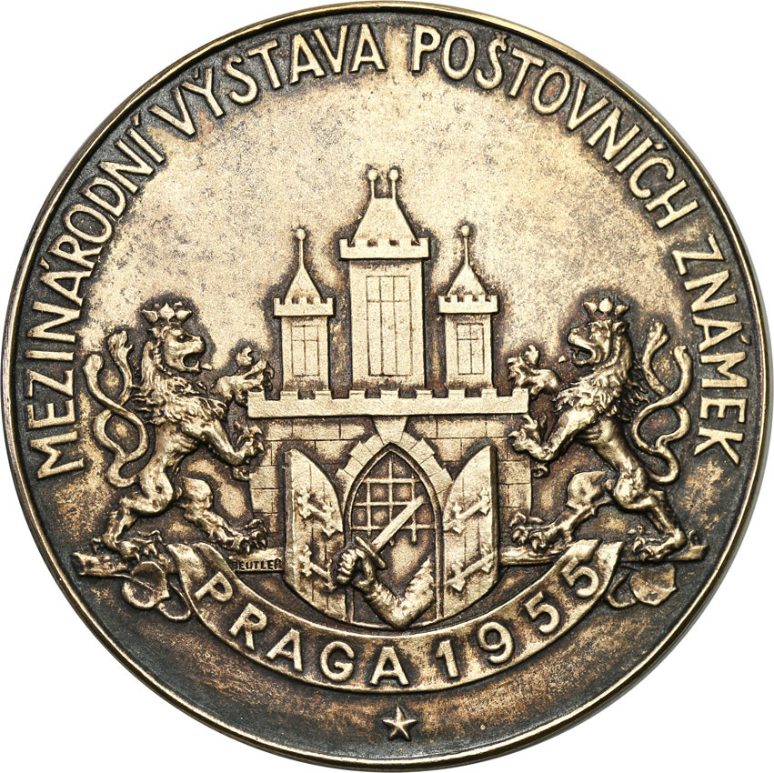 Czechosłowacja. Medal Wystaw Filatelistyczna 1955, Praga, srebro